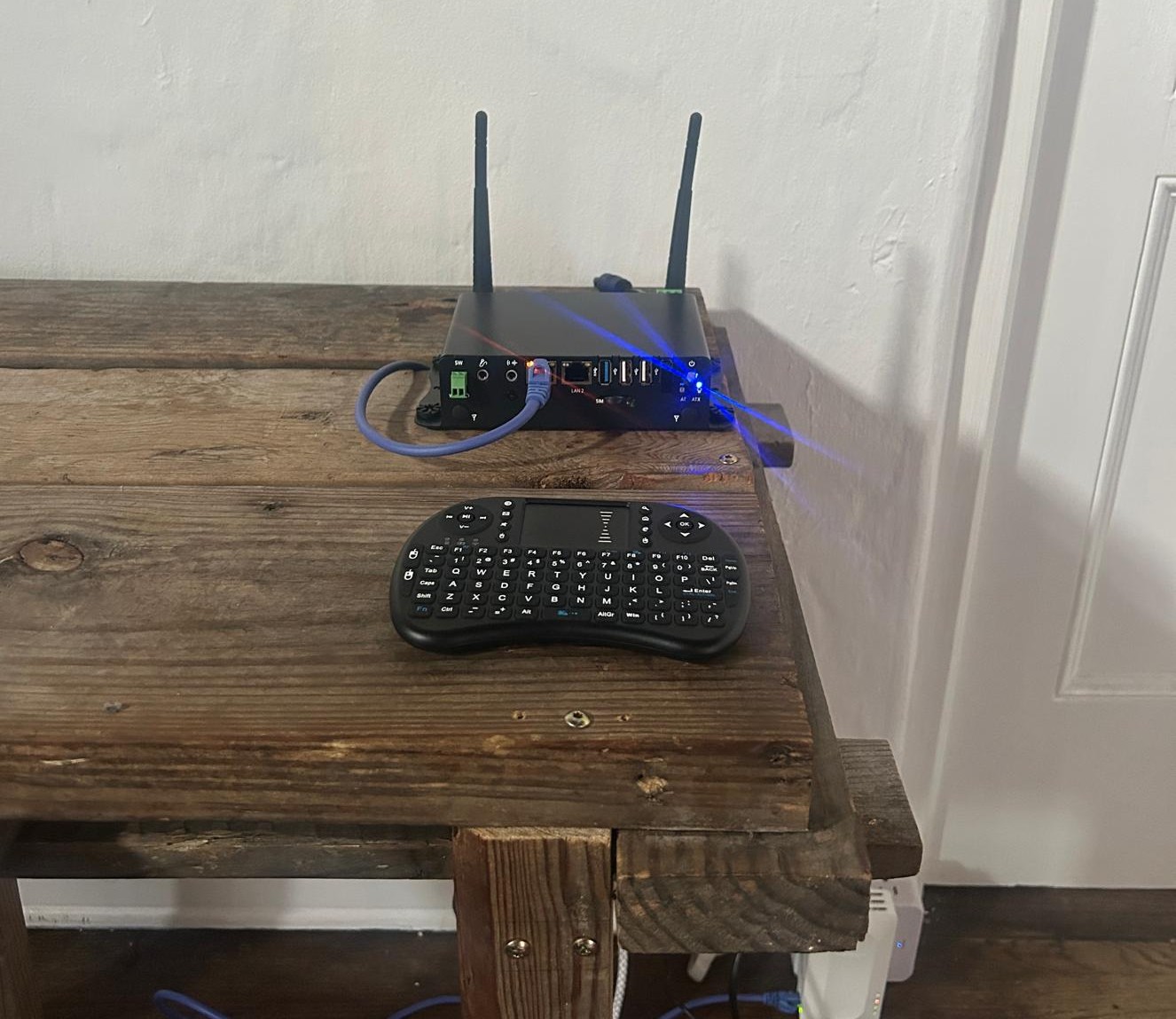 mini pc + mini keyboard (with built in trackpad).